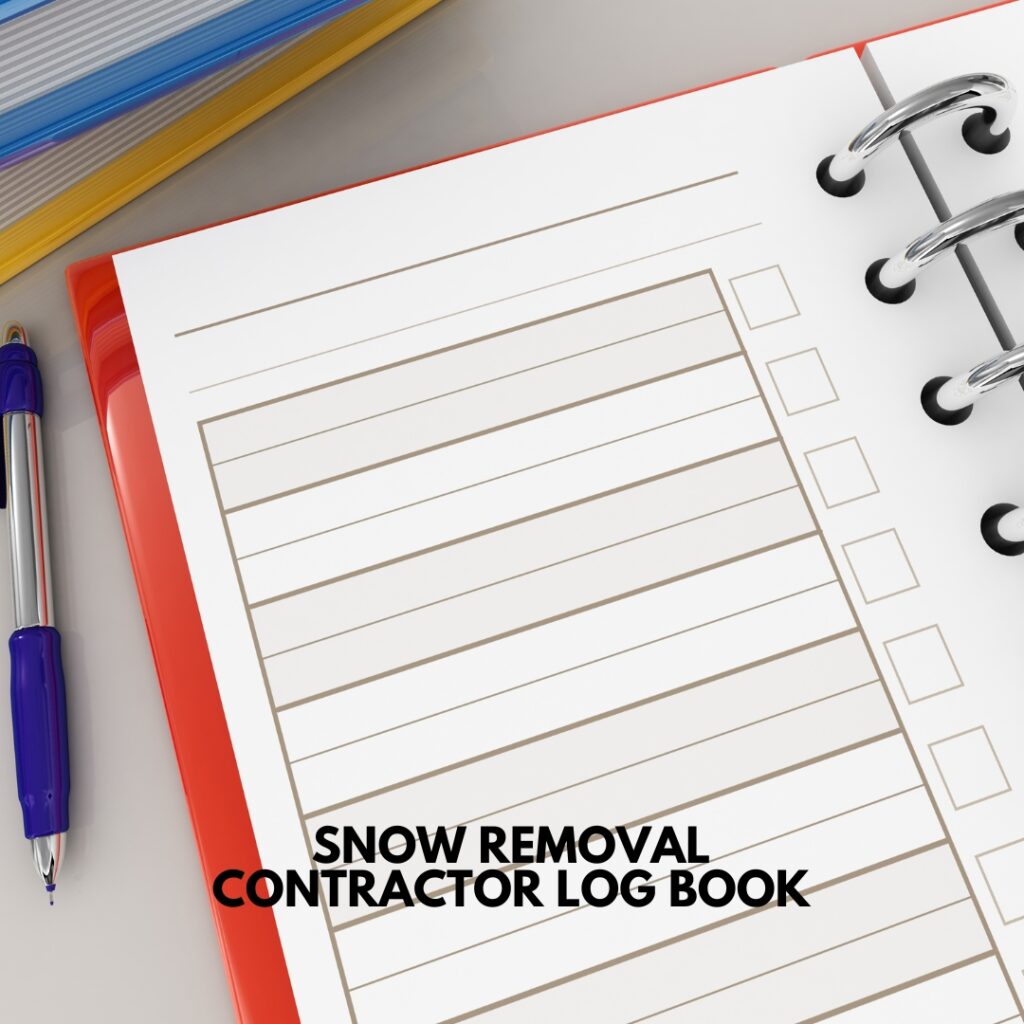 Snow Removal Contractor Documentation includes log books, technology and photos